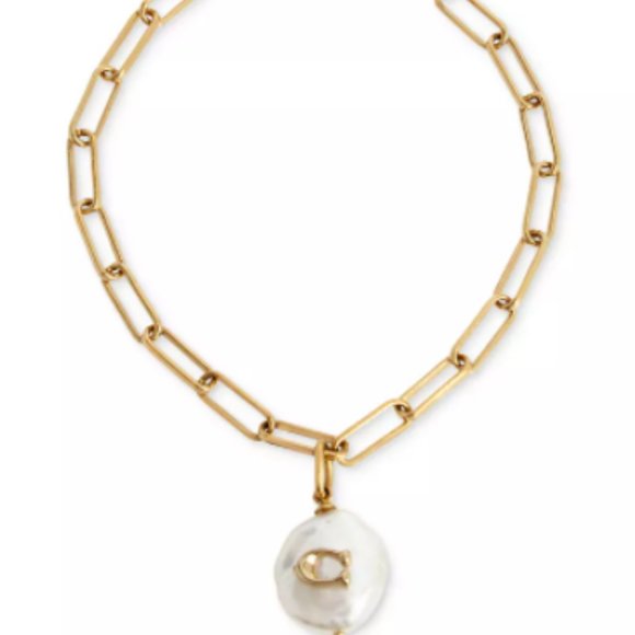 COACH Signature C Freshwater Coin-Pearl Bracelet - Picture 1 of 3
